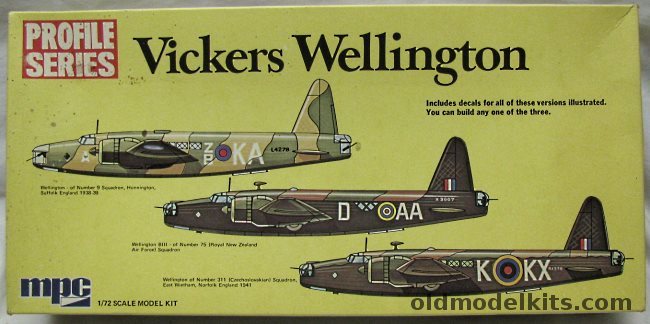 MPC 1/72 Vickers Wellington Profile Series - No. 9 Sq Honnington England 1938/39 / No. 75 New Zealand Sq / No. 311 Czech Squadron 1941, 2-2005 plastic model kit
